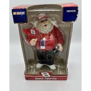 NASCAR Red Santa Figurine #8 Dale Earnhardt Jr Santa Claus Fan by Trevco Xmas